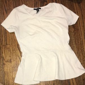 Peplum short sleeved top